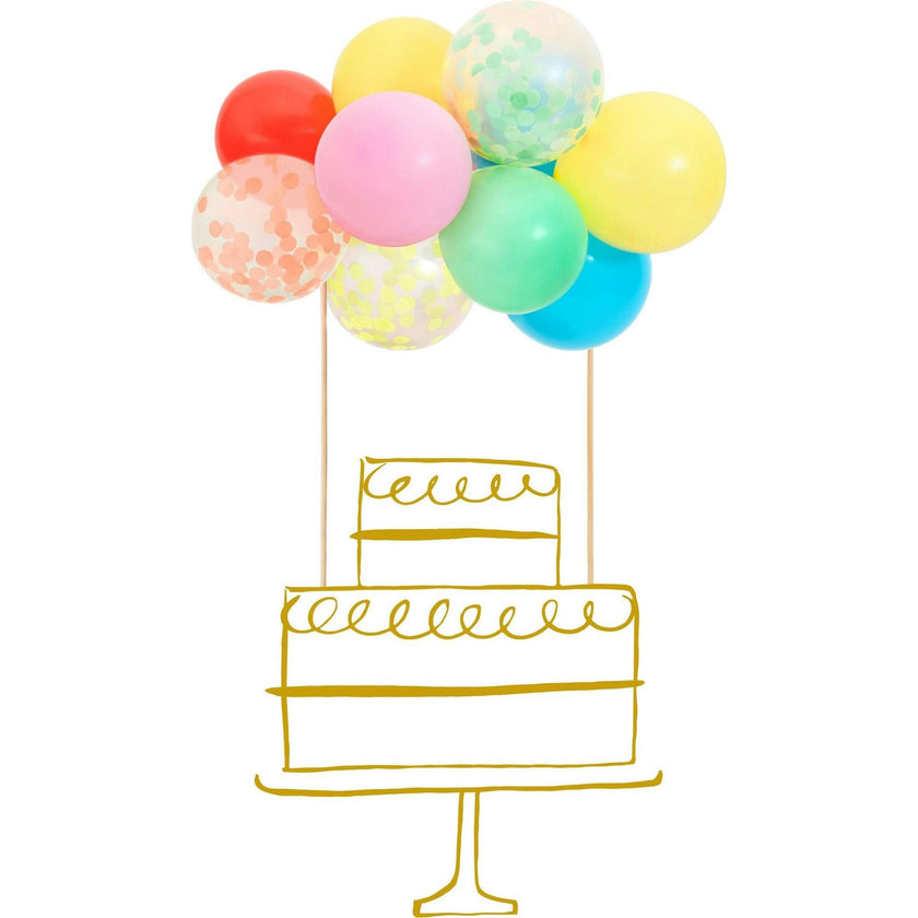 Rainbow Balloon Cake Topper Kit