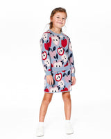 Knit Skirt with Apple Heart Jacquard