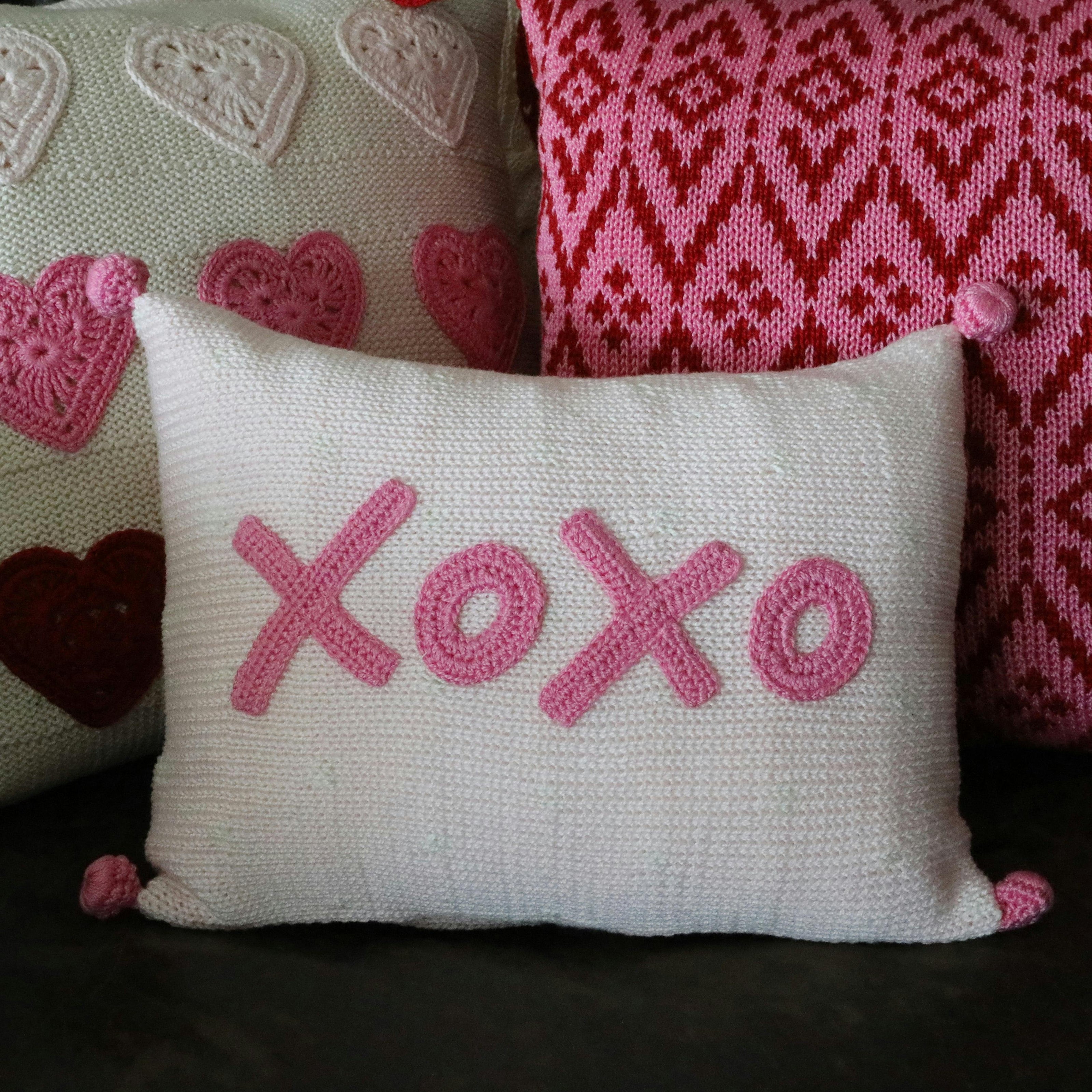 Xoxo Mini Pom Pom Pillow
