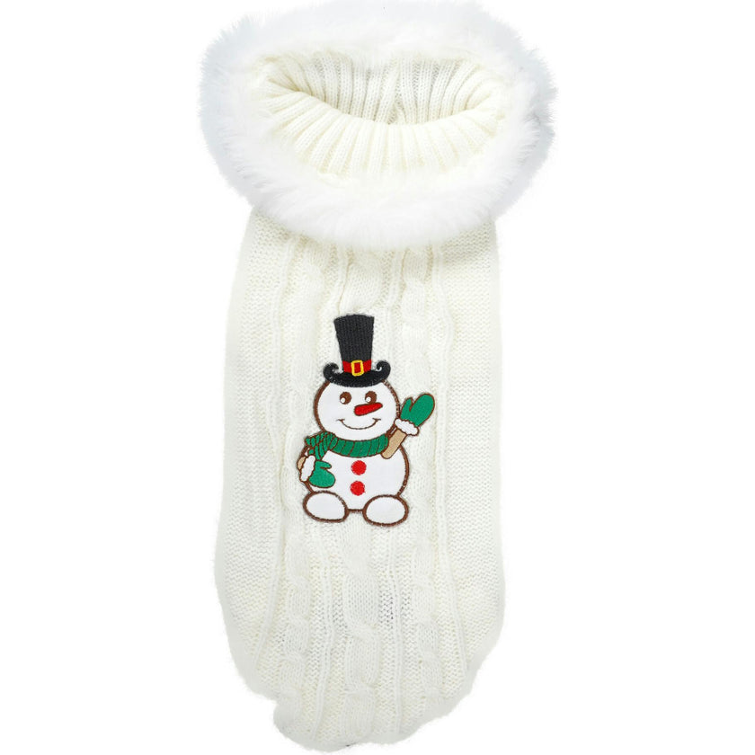 FUNNY SNOWMAN SWEATER, White