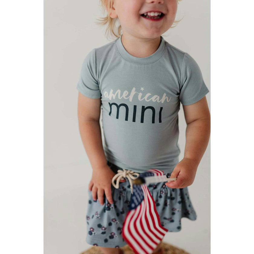 Girl's Short Sleeve Tee American Mini