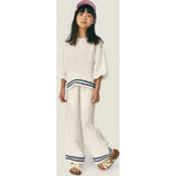 Mipounet SS26 Isaline Linen, Pant Ecru Blue