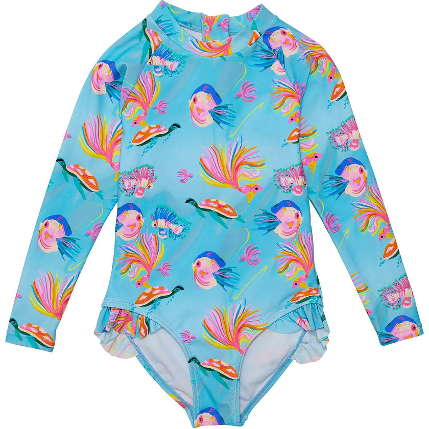 Sustainable Leg Frill Surf Suit
