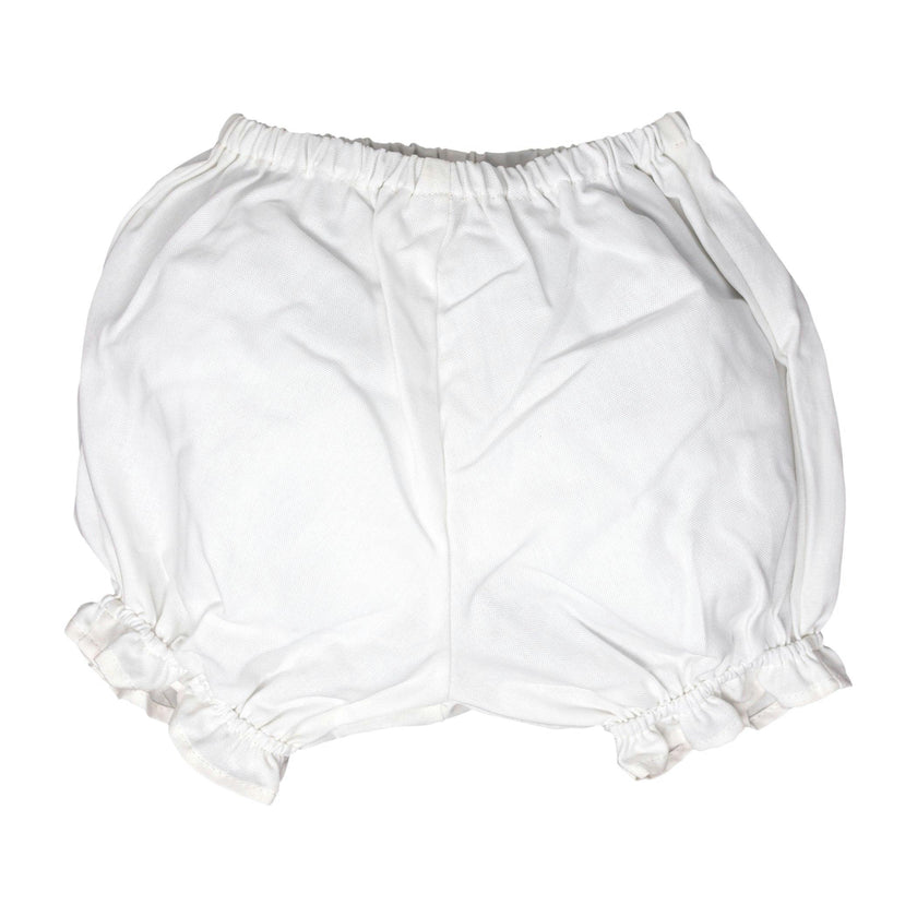 Little Royals Bloomer - White w/ Frills