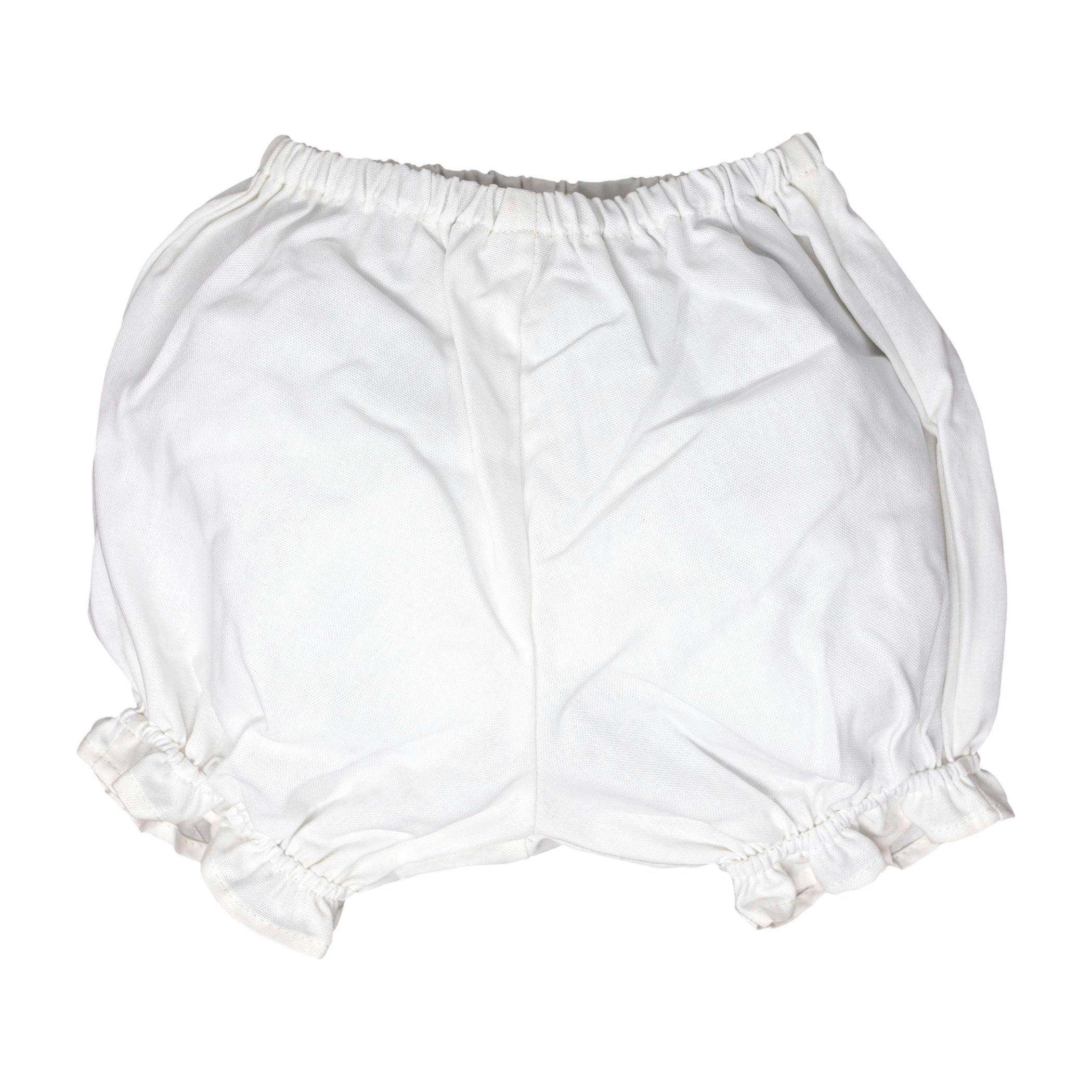 Little Royals Bloomer - White w/ Frills