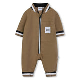 Baby Boys Brown Logo Romper