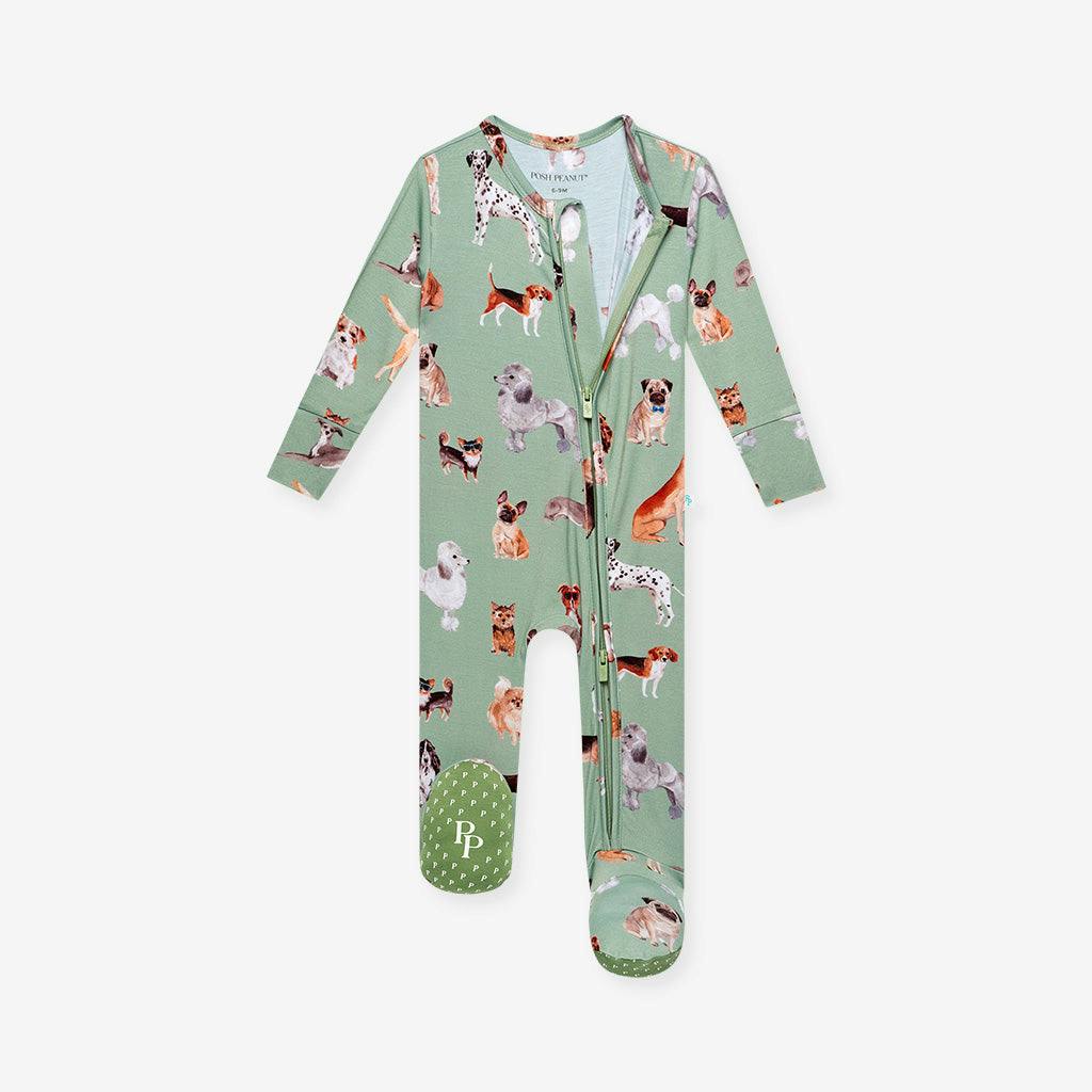 Posh Puppies Footie Zippered One Piece