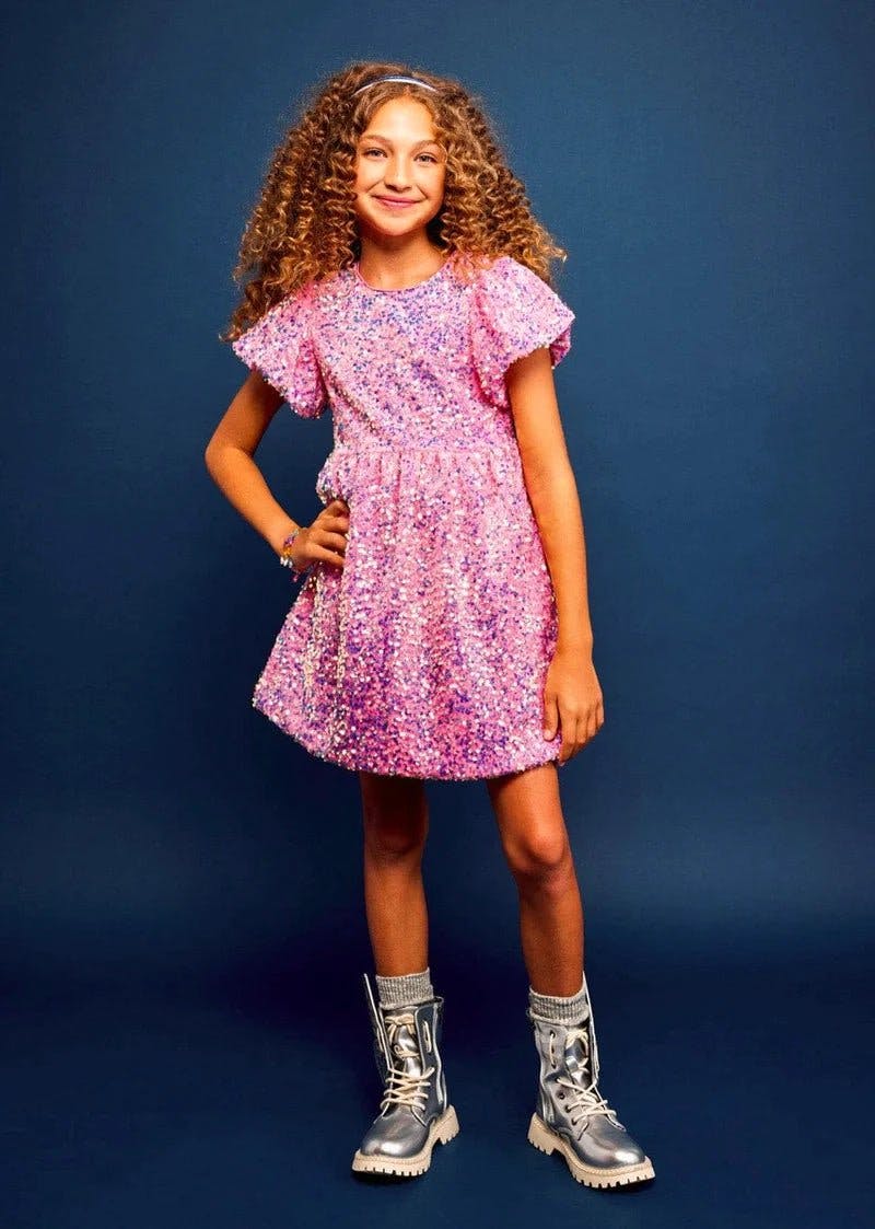 Pretty in Pink Sequin Dress
