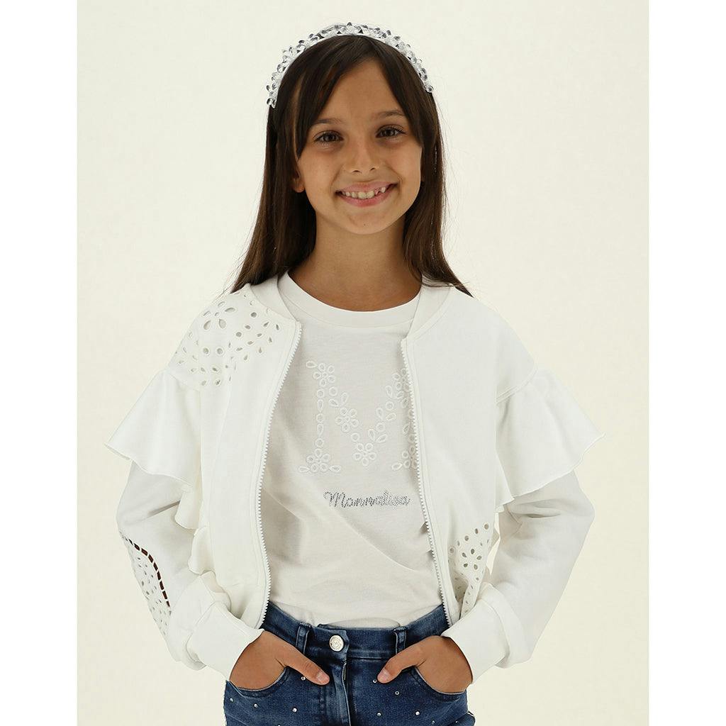 Cream Rhinestone Logo T-Shirt