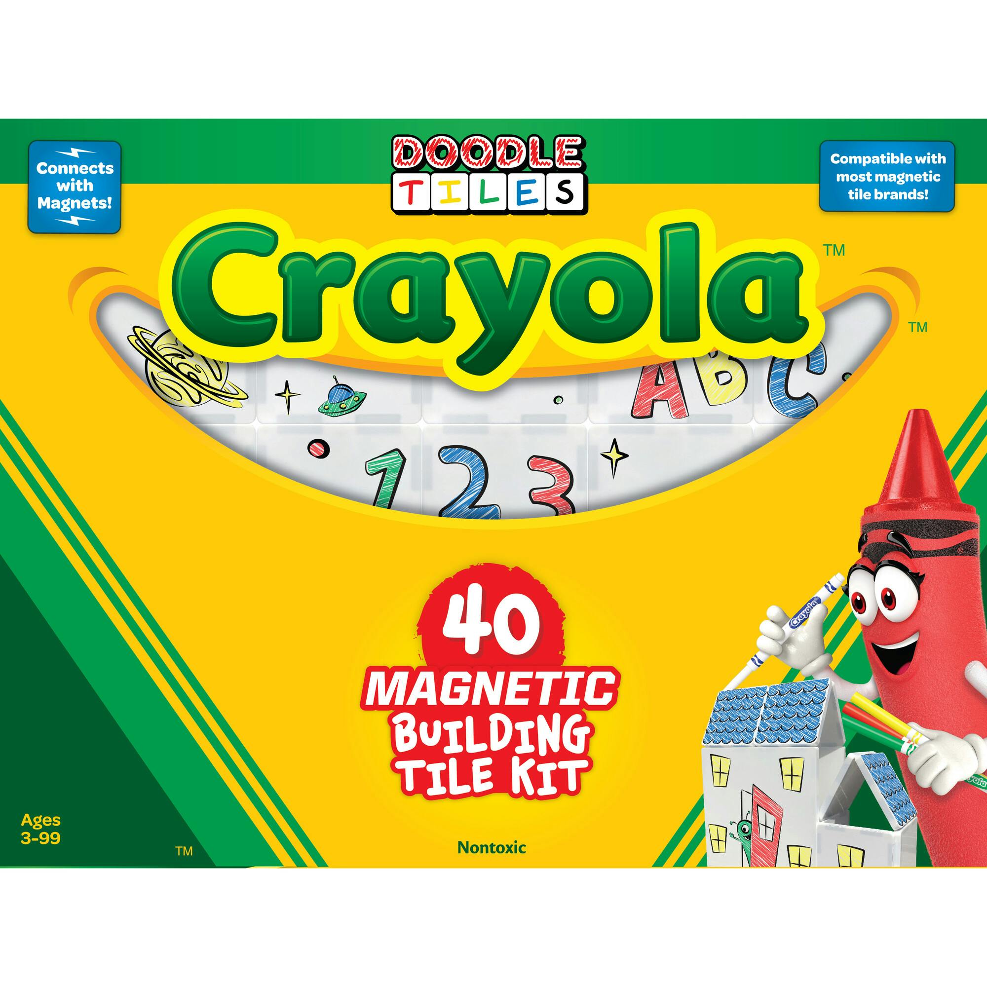 Crayola Doodle Magnetic Tiles 40 Piece Set