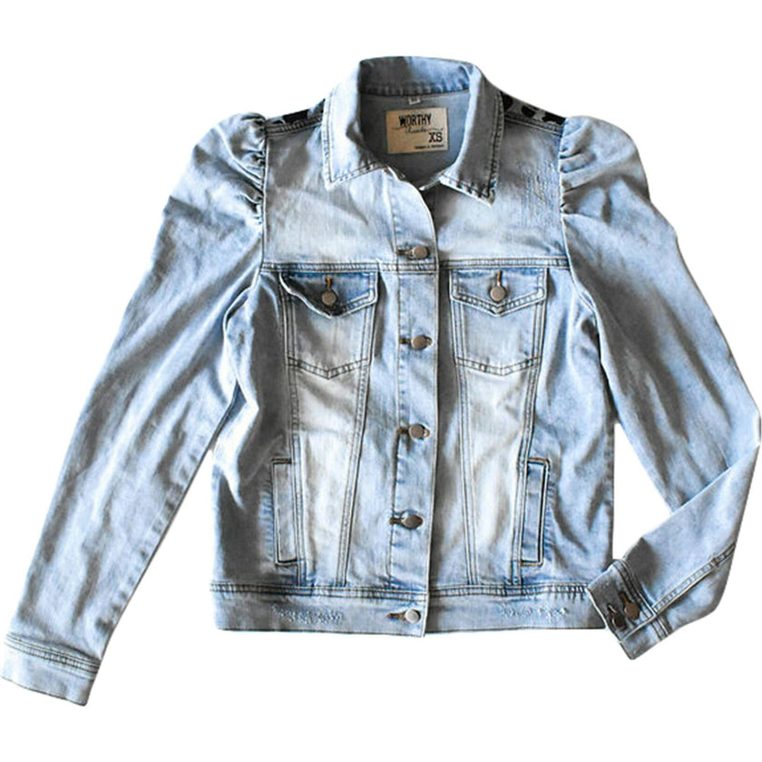 Puff Sleeve Denim Jacket