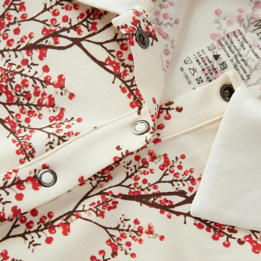 Winterberry Cotton Stretch Collar Long Sleeve Jumpsuit