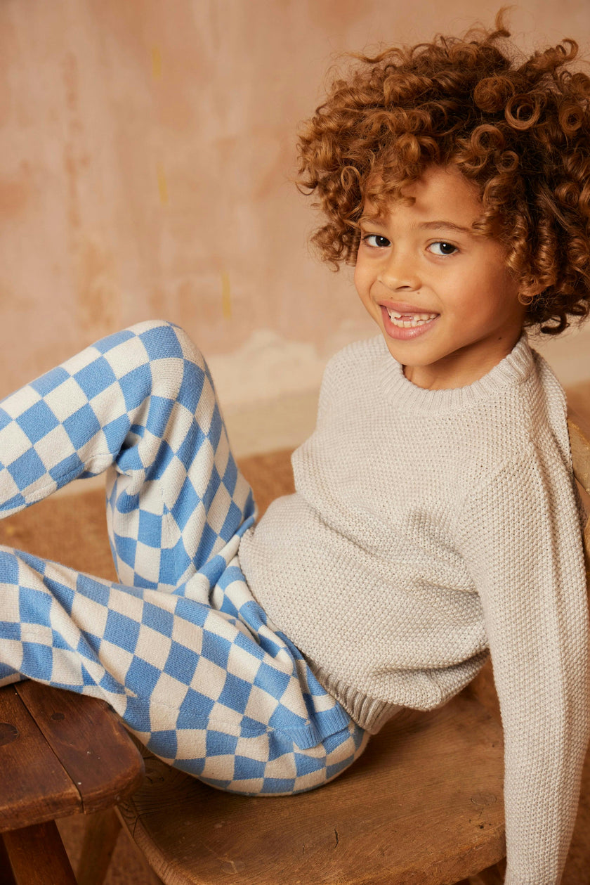 Moss Stitch Jumper | Grey