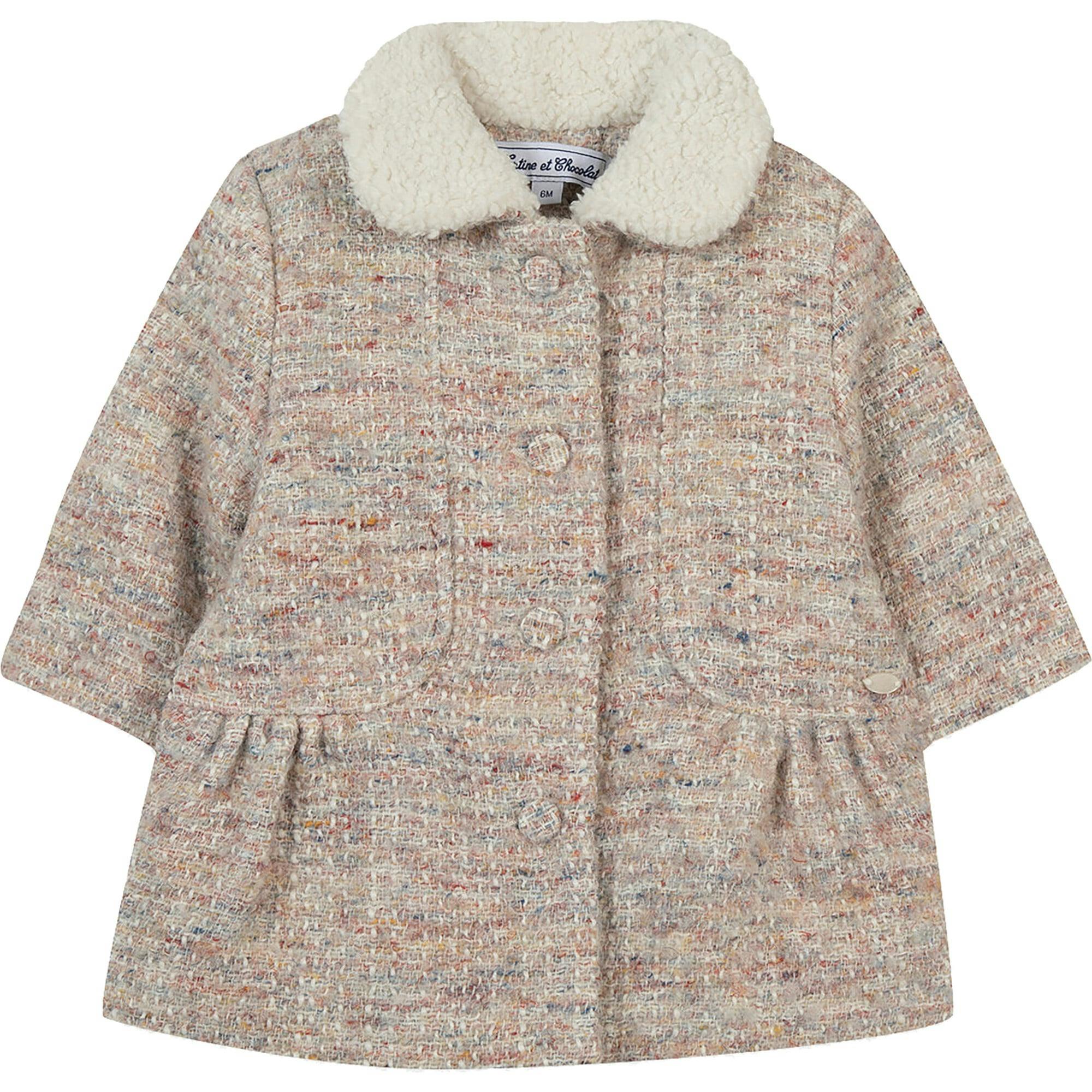 Baby Collared Front Pocket Button-Down Pea Coat