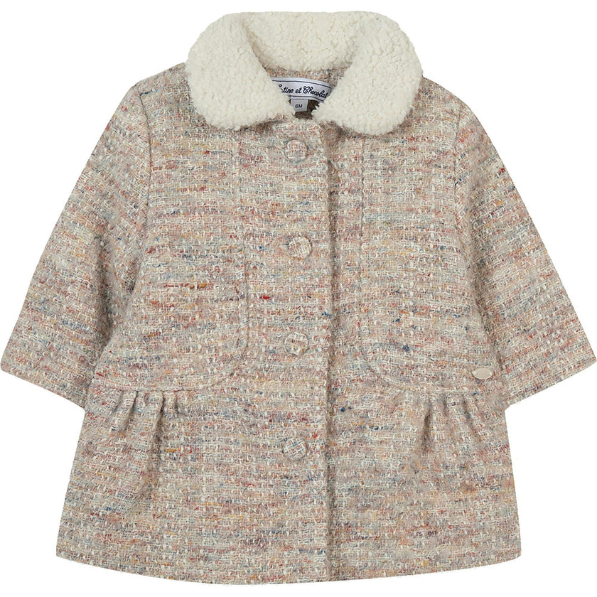 TARTINE ET CHOCOLAT Collared Baby Pea Coat