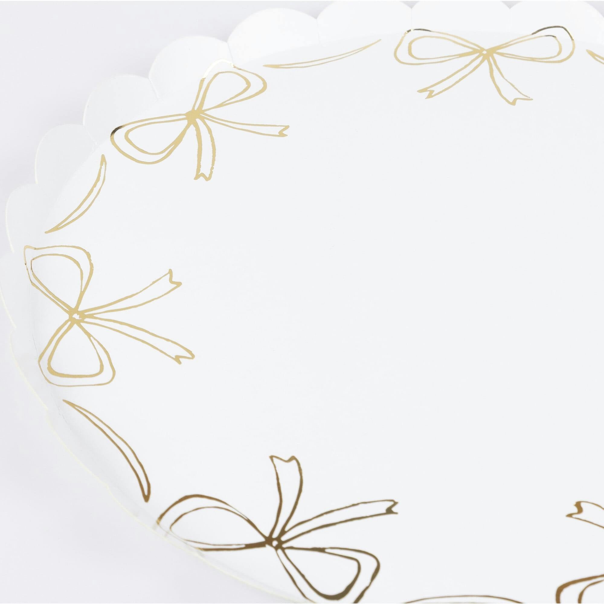 Gold Bow Dinner Plates