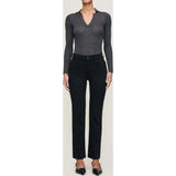 Mara Straight Mid Rise Instasculpt Ankle Jeans  Black