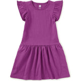 Pom-Pom Flutter Dress, Purple