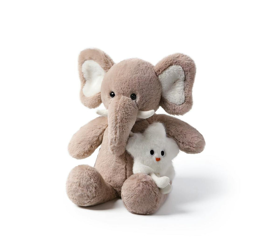 McHugs Oatmeal Star Bag Elephant Weighted Plush Animal 25cm