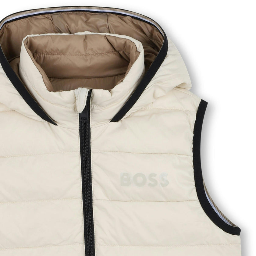 Beige Reversible Puffer Jacket