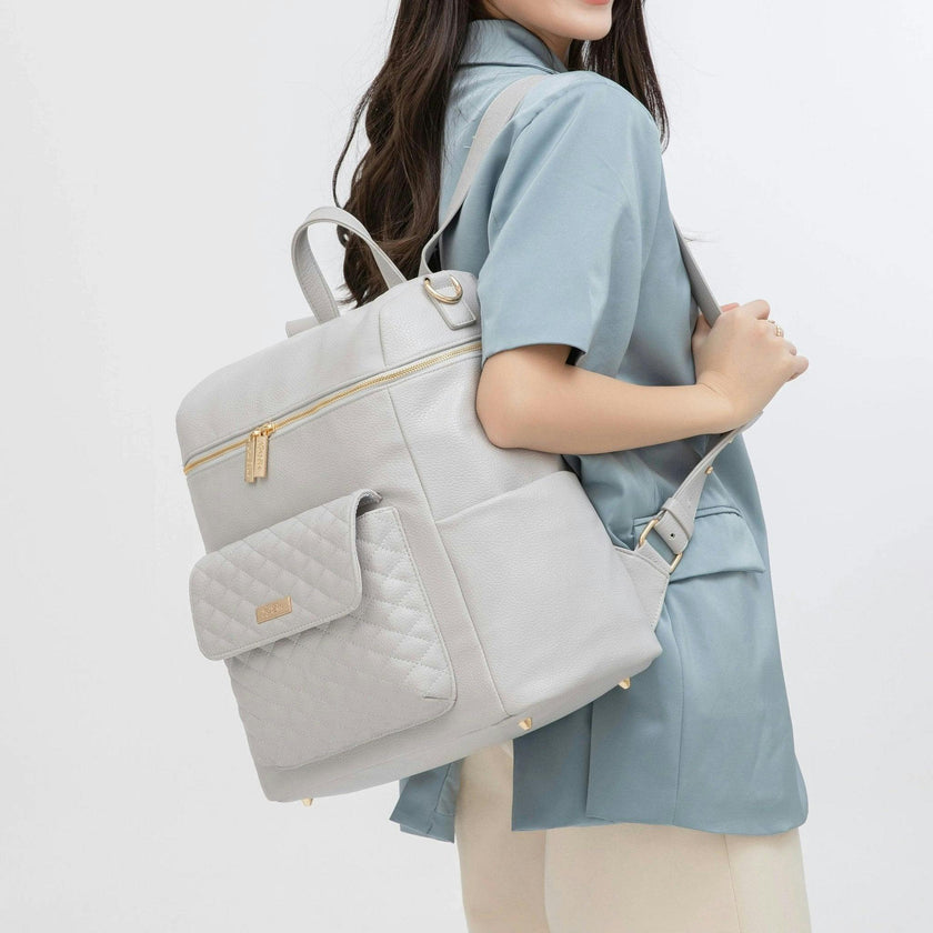 Monaco Diaper Bag | Stone Grey