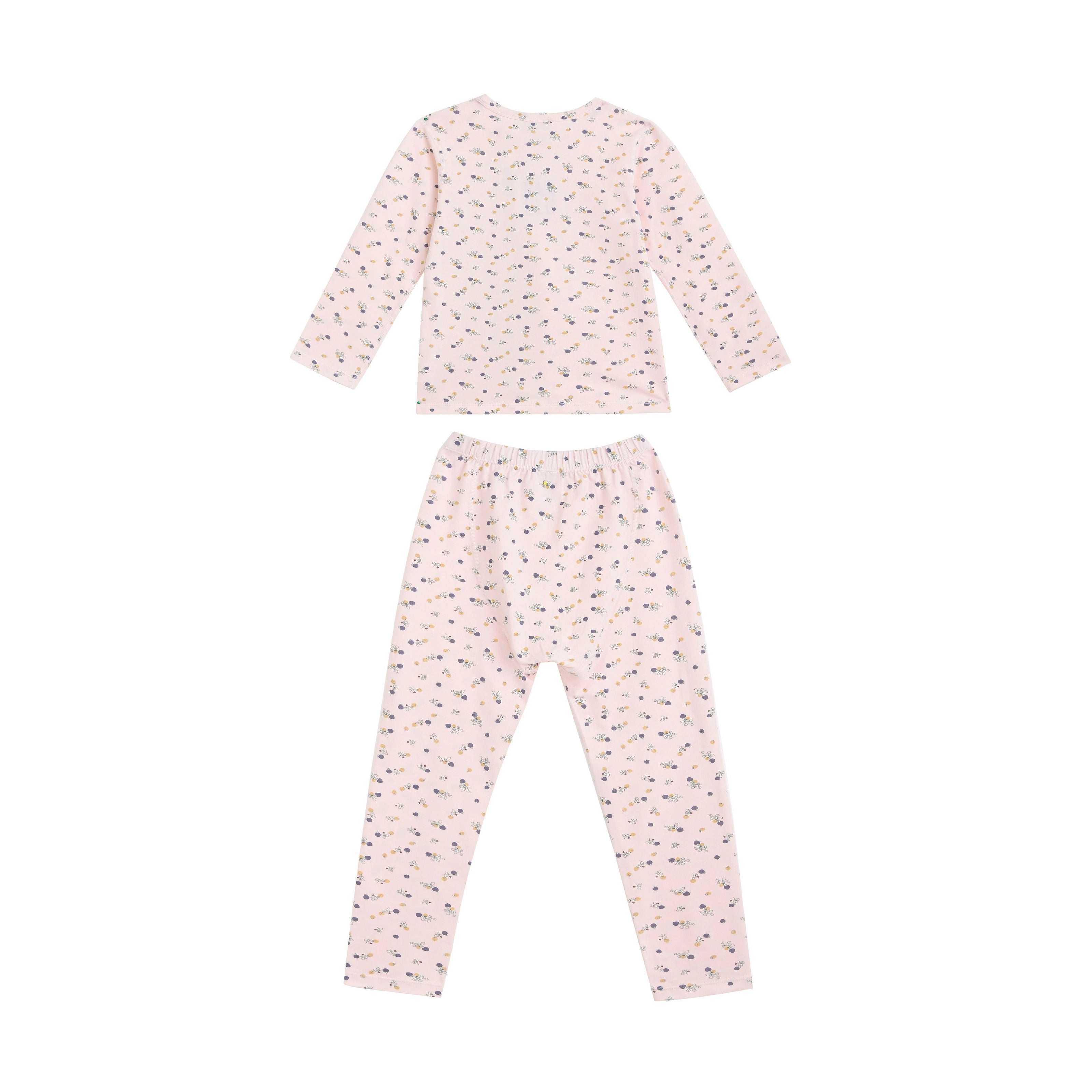 Pink Floral Cotton Pajama Set
