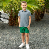 Match Point Polo in Huntington Green & Navy Stripe