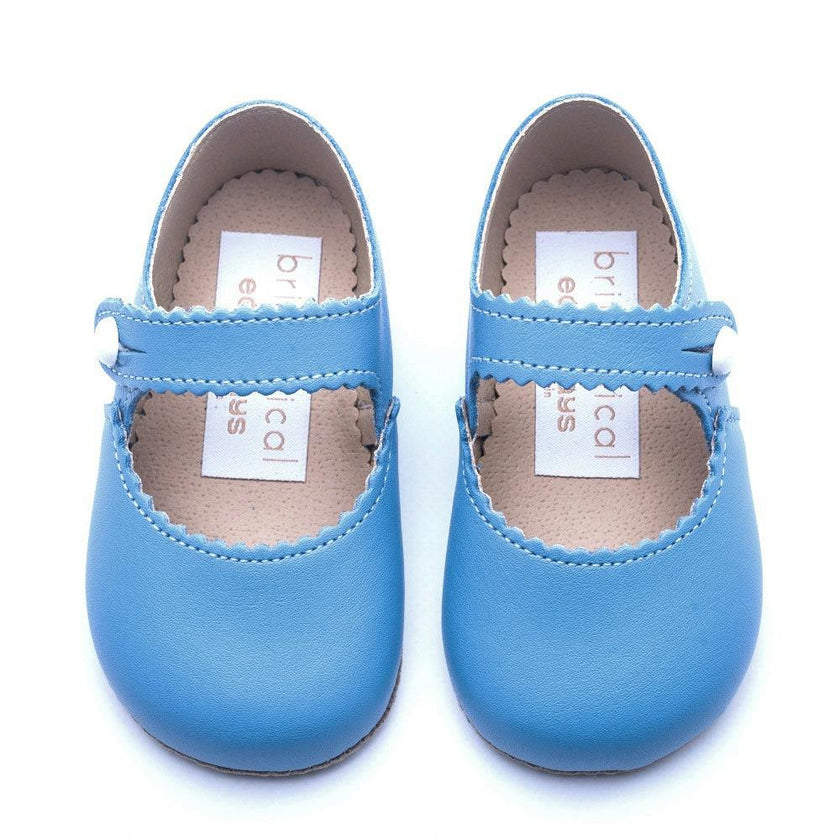 Emma British Pre-Walker Baby Shoes - Porcelain Blue