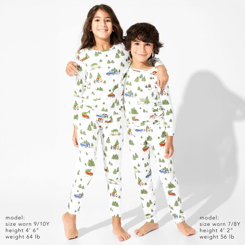 Christmas Tree Farm Bamboo Kids Pajamas