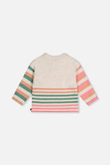 Knitted Stripe Sweater Off-White