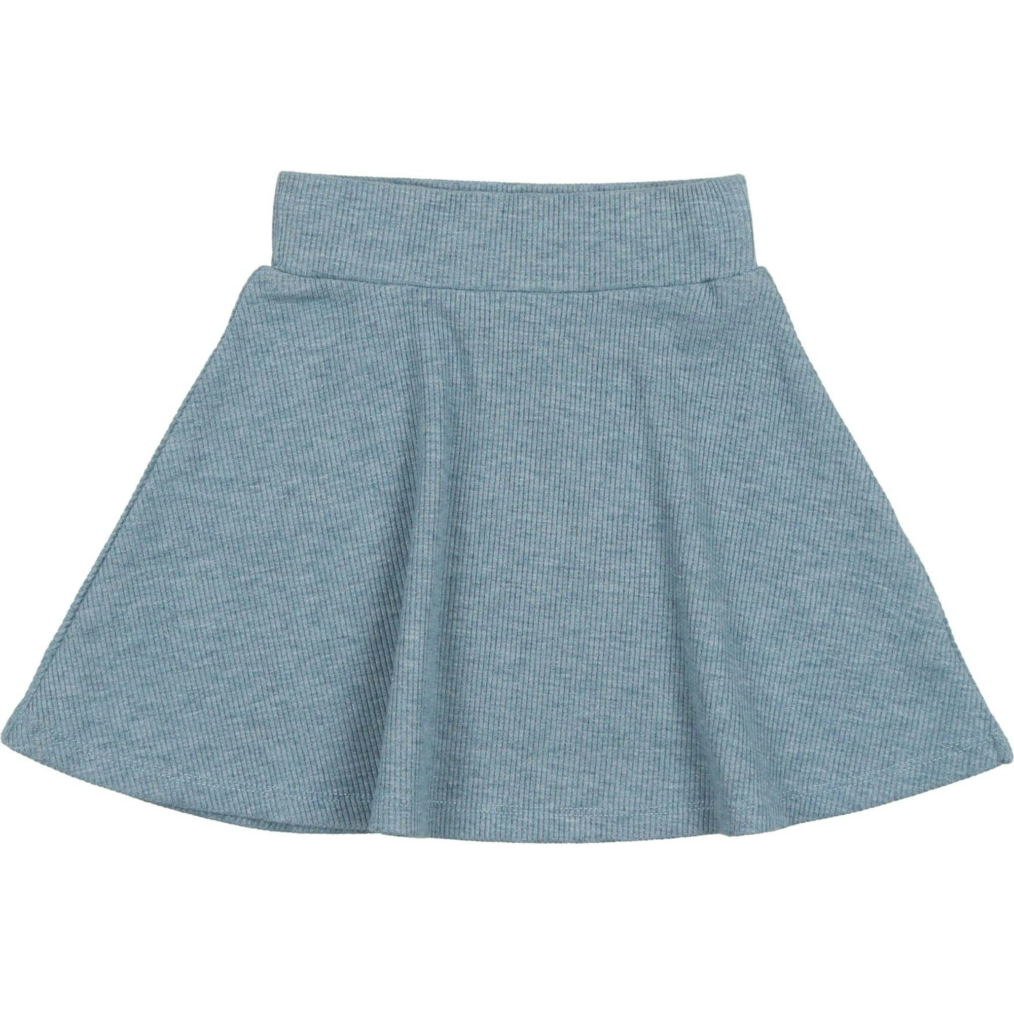 Soft Ribbed A-Line Short Skirt