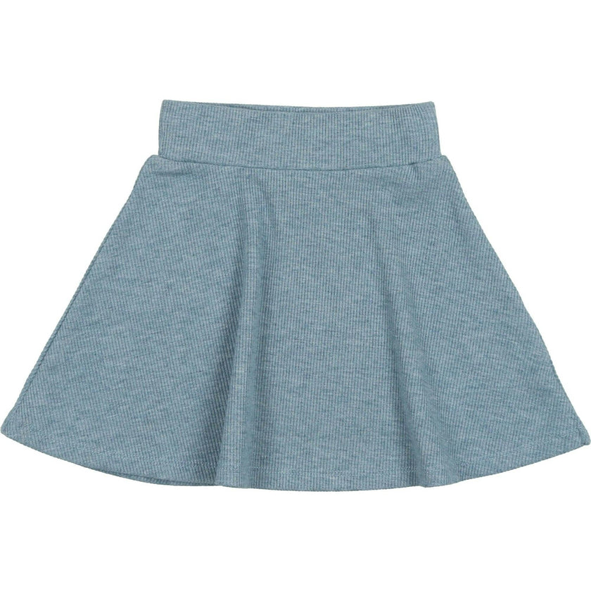 Soft Ribbed A-Line Short Skirt