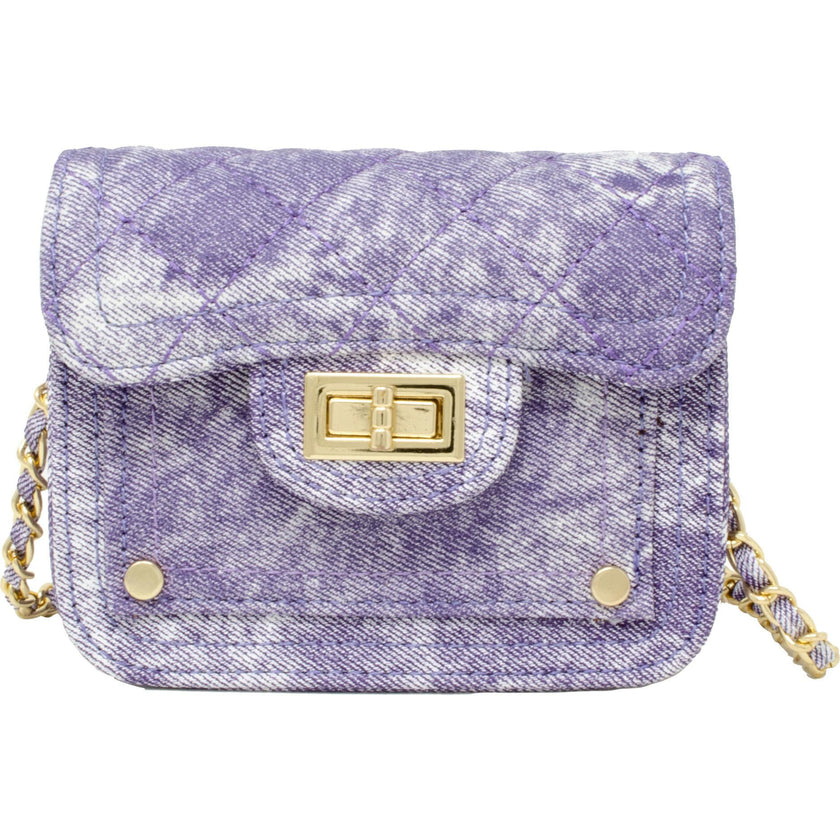 Tie-Dye Quilted Denim Handbag