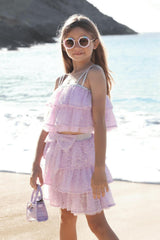 Lavender Sequin Bow Layered Set