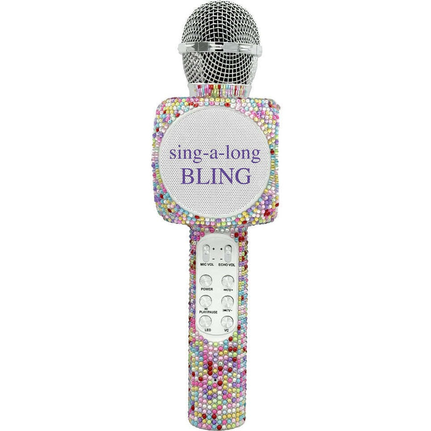 Confetti Bling Karaoke Microphone & Bluetooth Speaker