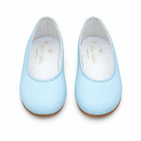 Blue Scalloped Flats