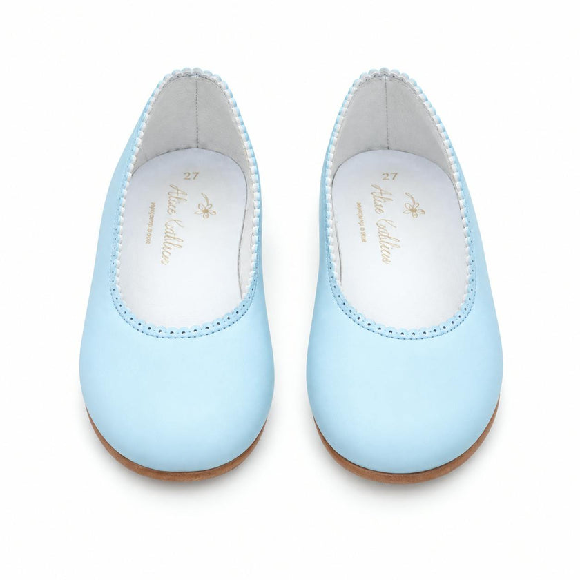 Blue Scalloped Flats