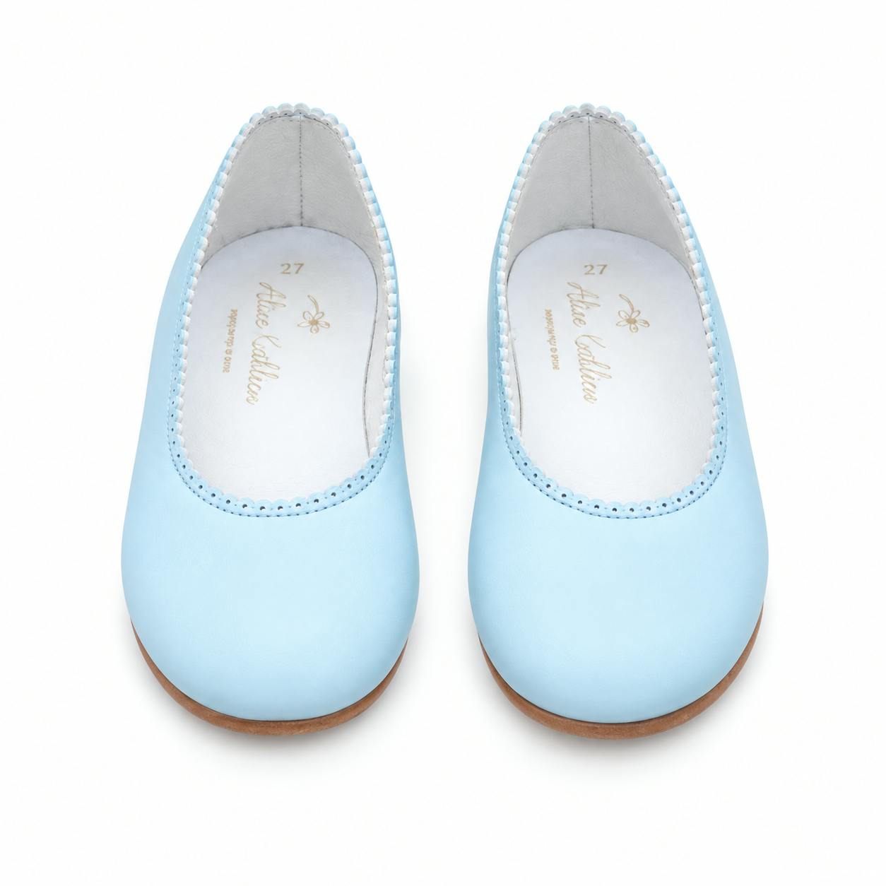 Blue Scalloped Flats