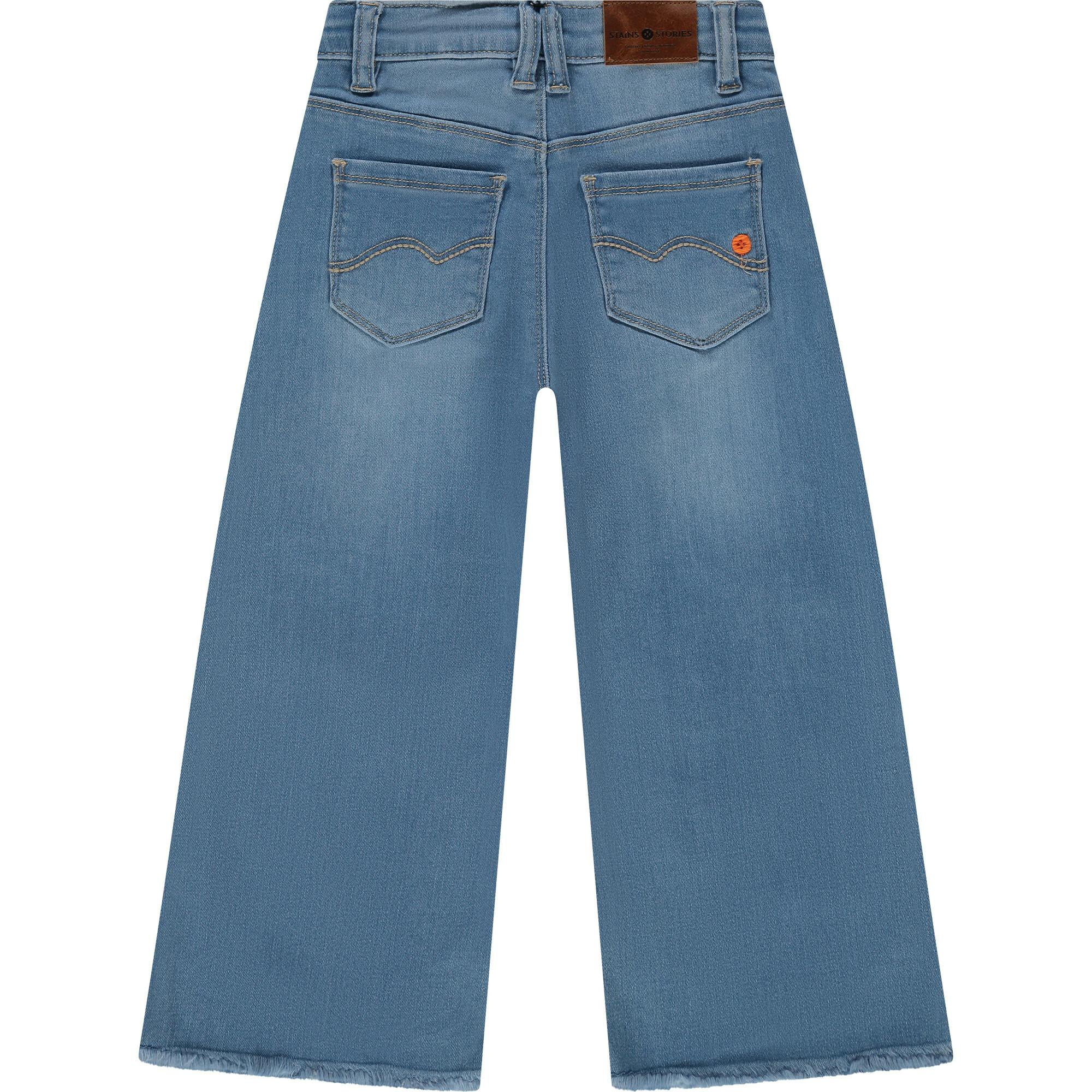Classic Wide Leg Denim Pants