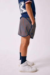 gingham retro super short with navy piping