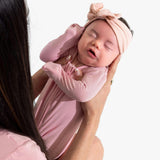 Dusty Rose Bamboo Convertible Footie
