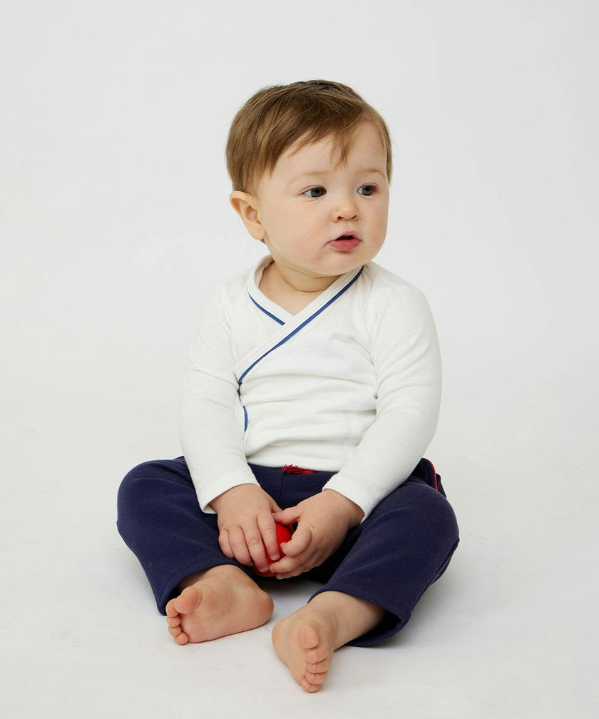Crossbody One-piece, Navy Piping