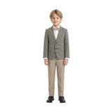 Checkered Blazer and Trousers Set
