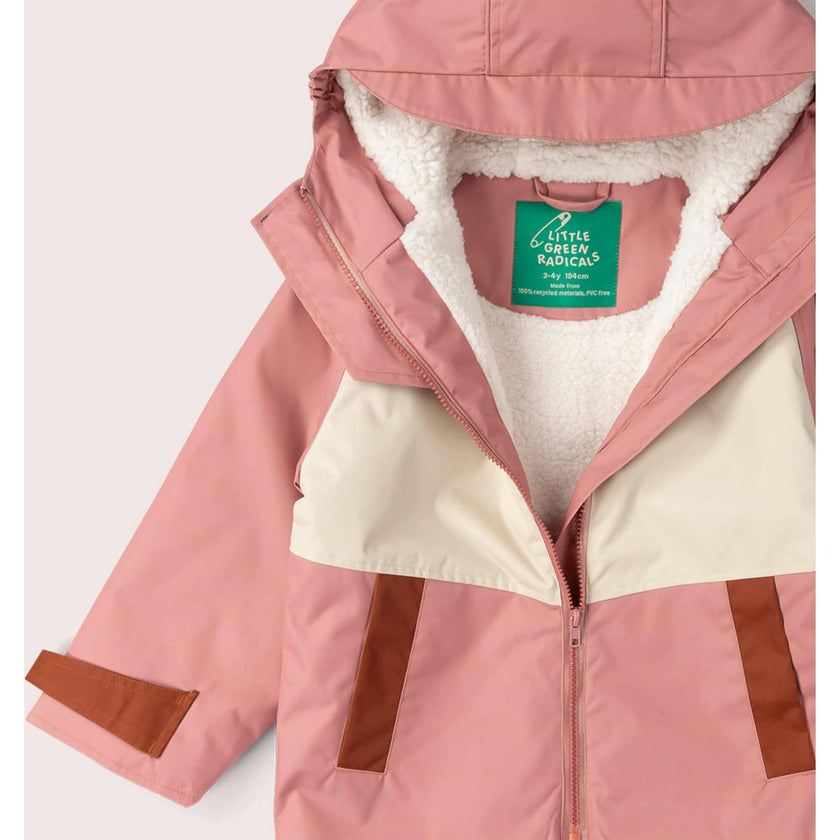 Soft Pink Recycled Waterproof Robe, Pink