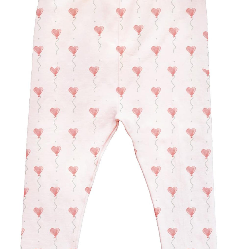 Pink Heart Balloon Legging Set