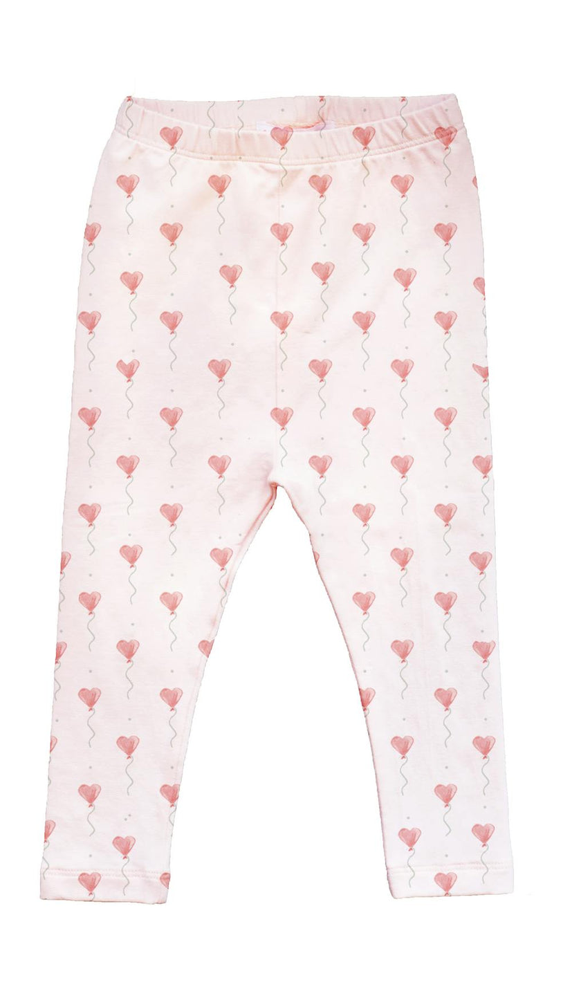 Pink Heart Balloon Legging Set