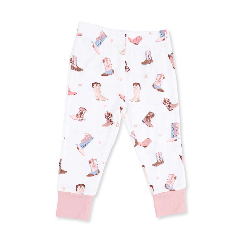 Buckarette Boots - Short Sleeve Loungewear Set