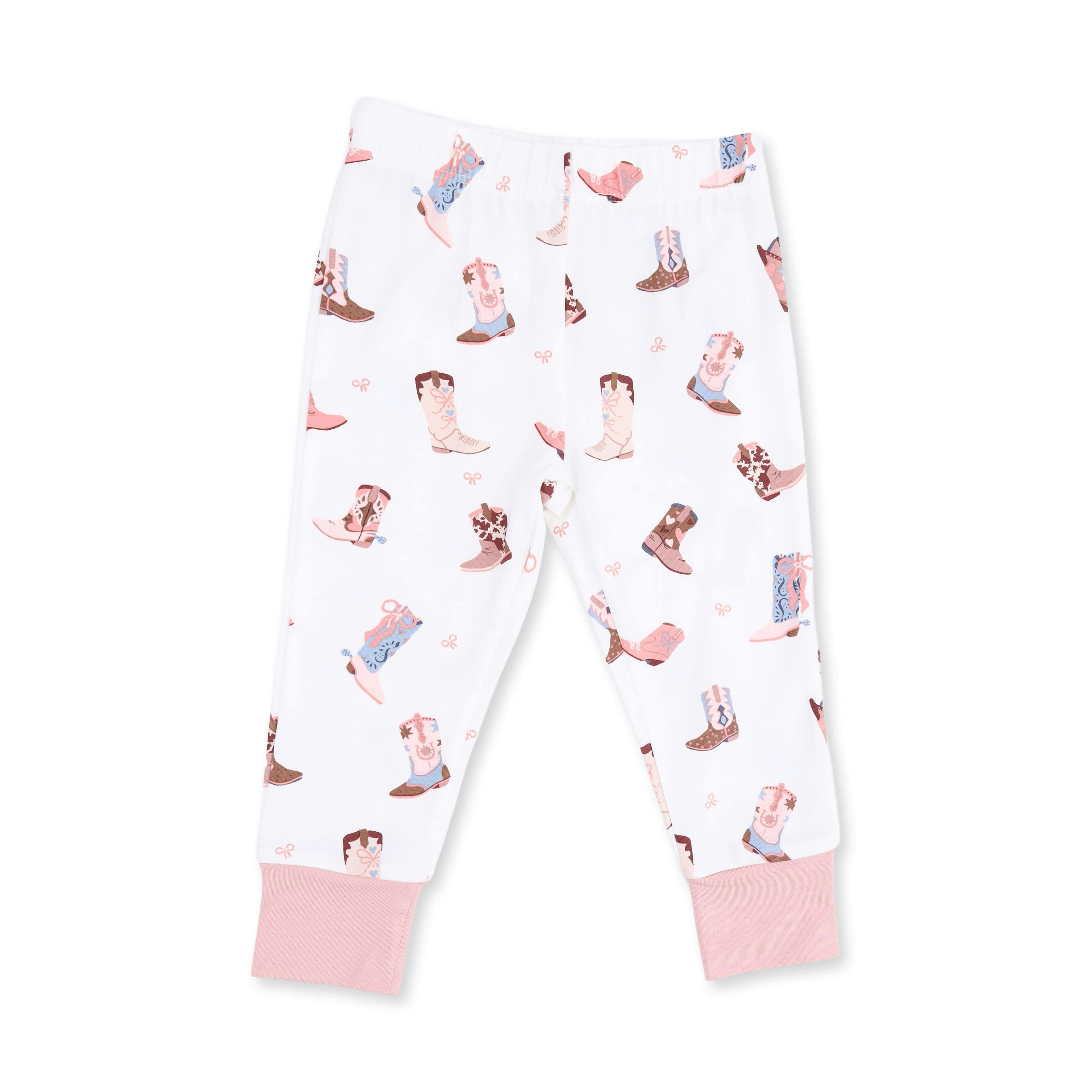 Buckarette Boots - Short Sleeve Loungewear Set