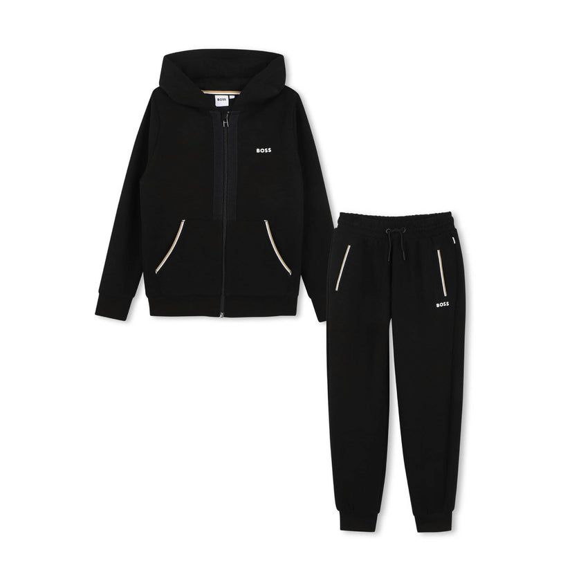Black Trim Detail Tracksuit