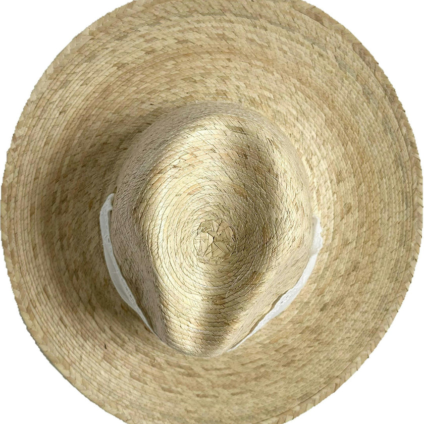 Zinnia Sun Hat - Wide & Short Lace Eyelet Ribbon
